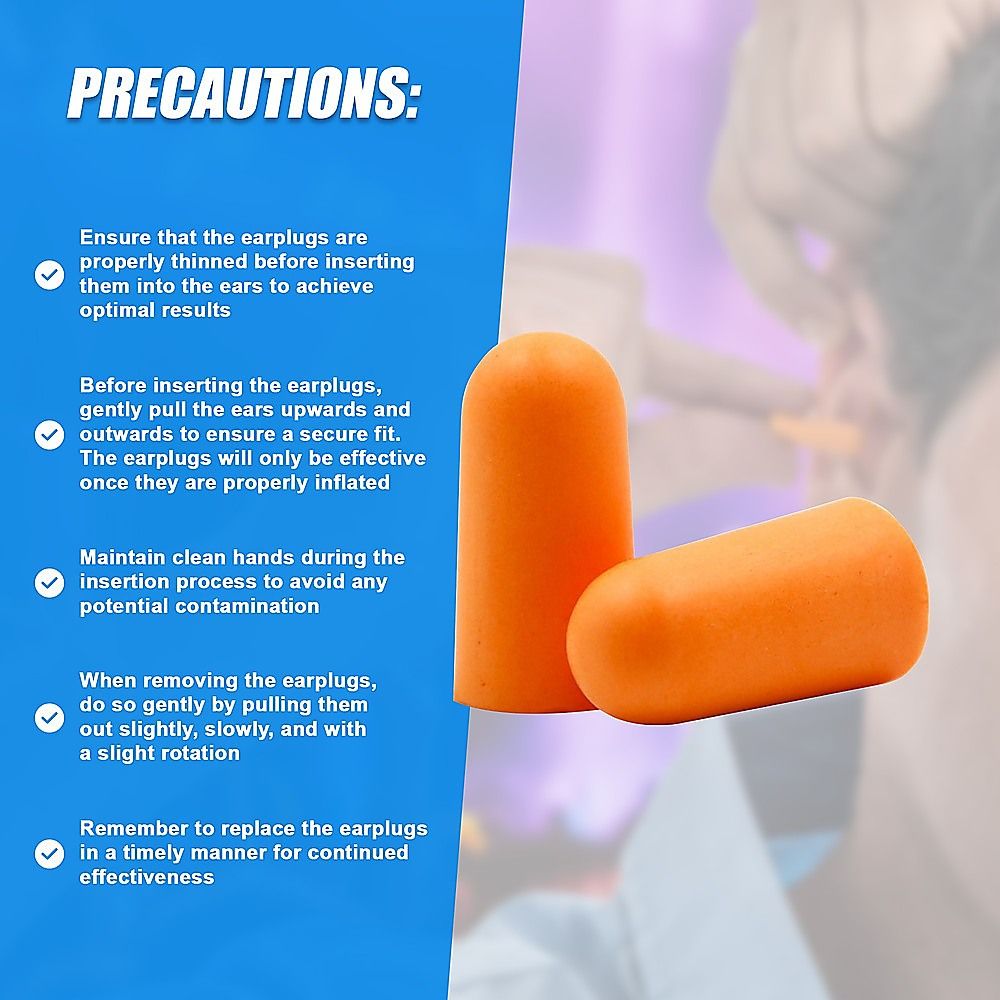 200 Pairs Disposable Foam Ear Plugs Noise Reducing Earplugs for Sleep Travel Work Study — image 5