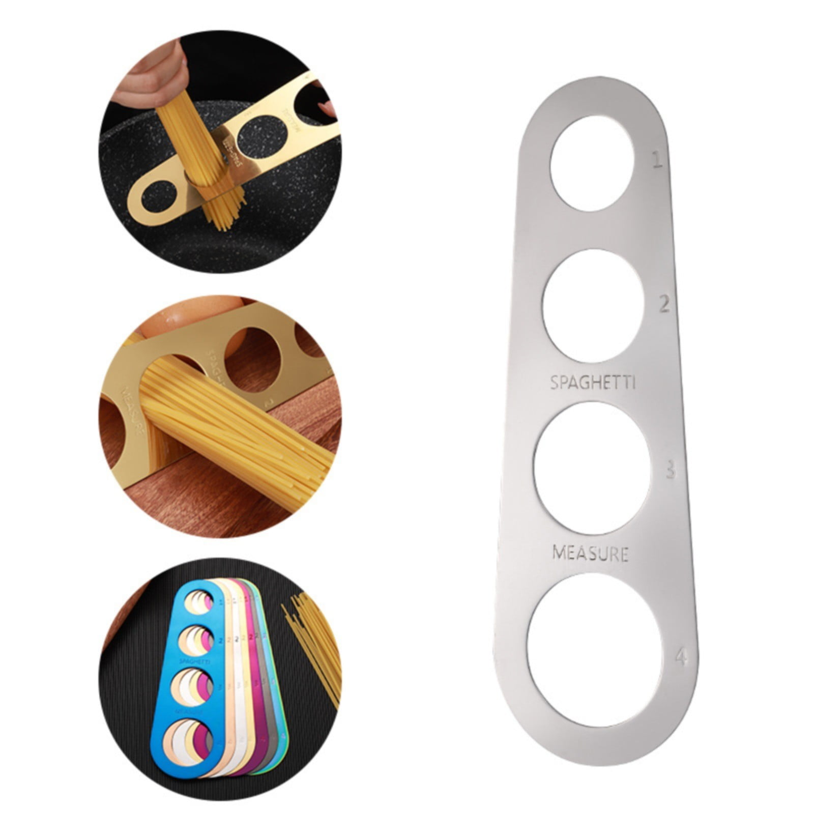 Spaghetti Measuring Ruler Rose Gold, 1*Spaghetti Measuring Ruler Stainless Spaghetti Measurer Tool Quick Pasta Measuring Tool for Kitchen Cooking Tool Get the — image 5