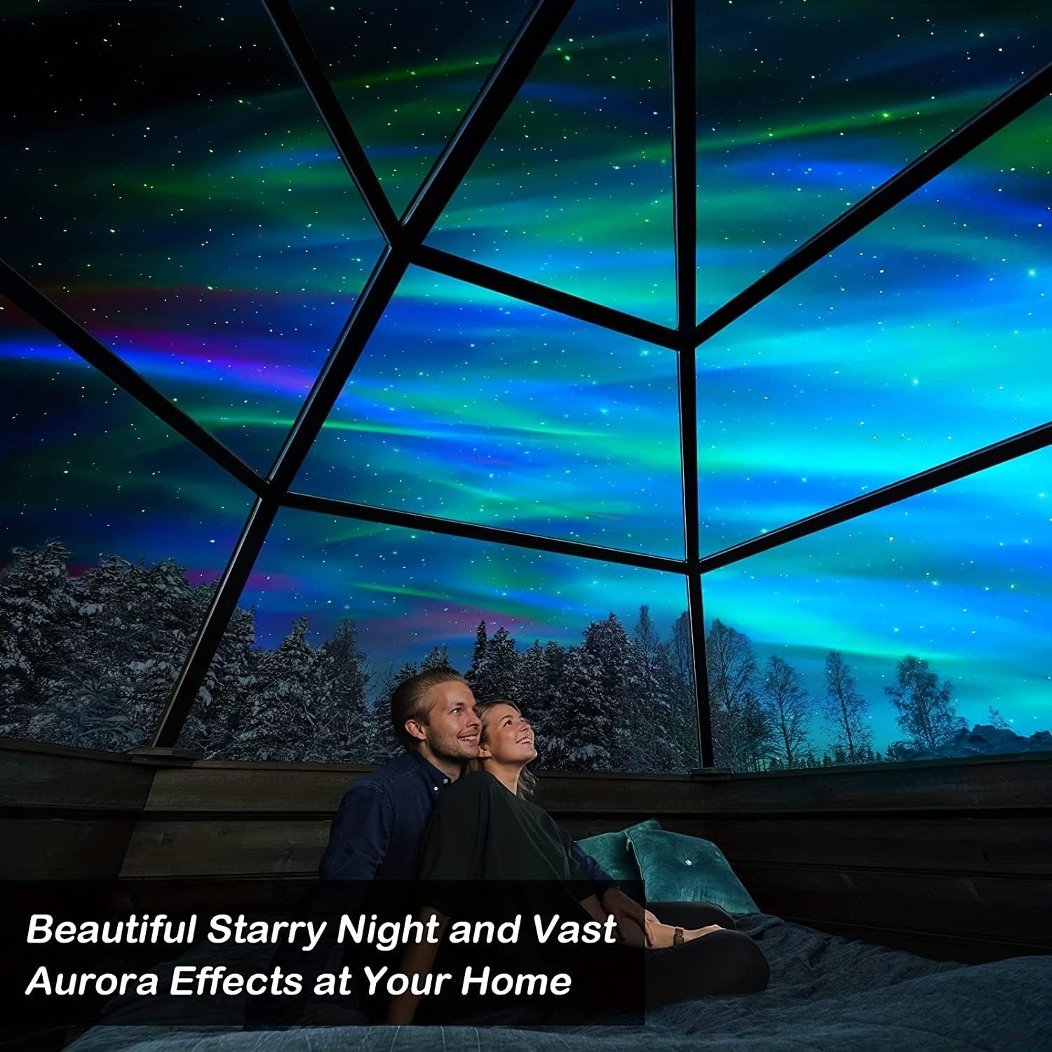 Aurora Lights Projector, Northern Lights Projector with Remote Control, Night Light Projector for Adults, for Game Room/Bedroom/Ceiling/Party — image 3
