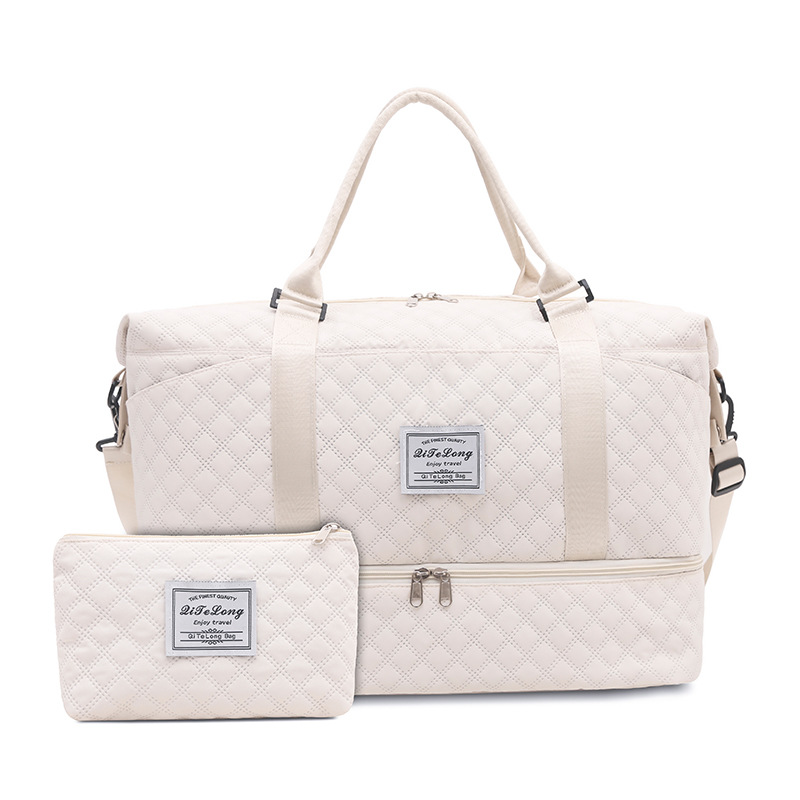 Black Chic 3-Piece Quilted Travel Bag Set - Duffel, Crossbody Sling & Toiletry Pouch - Large Capacity & Lightweight โ image 6
