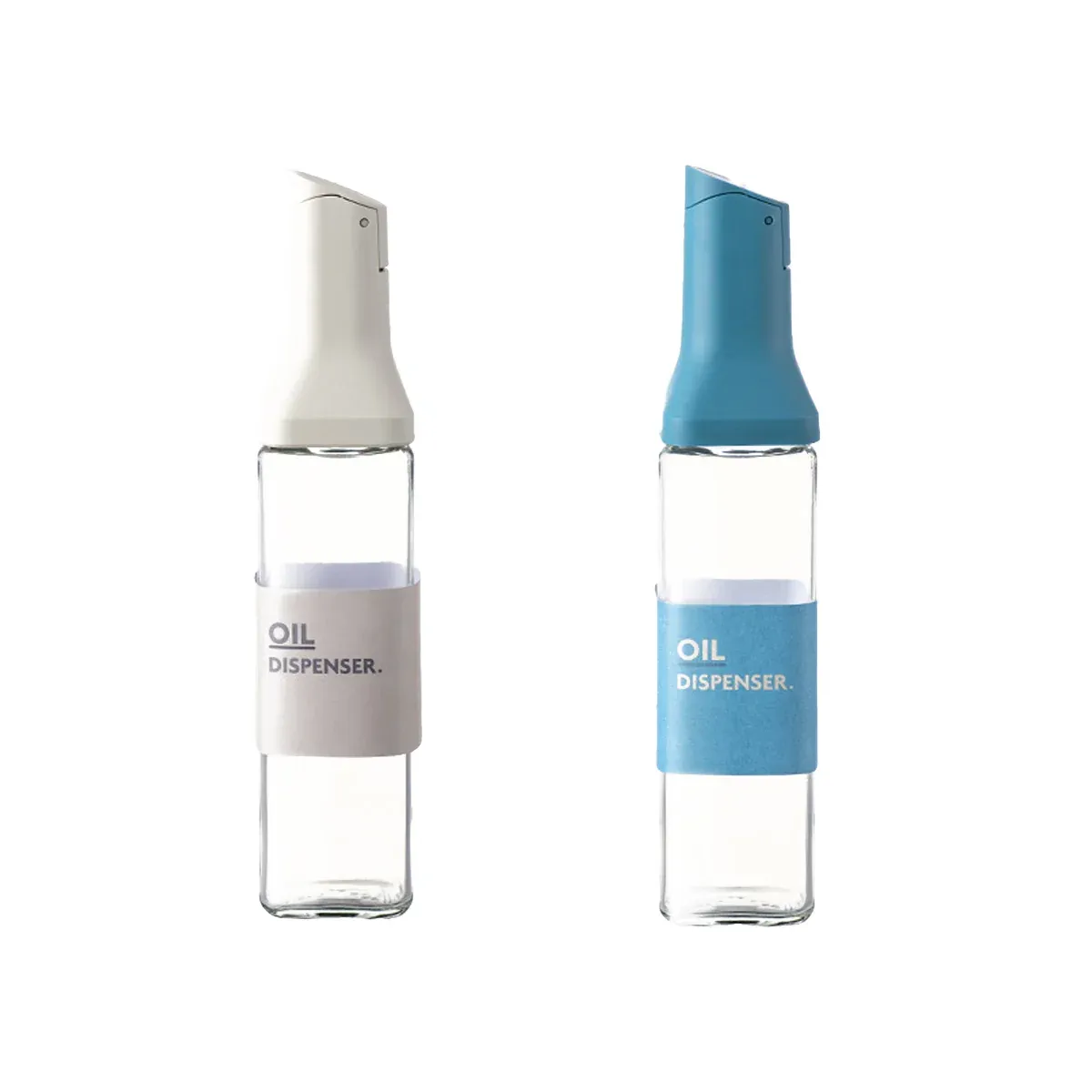 Premium Kitchen Oil Dispenser Bottle Glass Olive Oil Cruet Leakproof Small Clear - Blue โ image 3