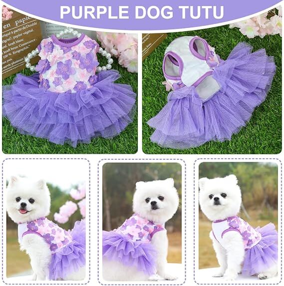 pet products Fall Dog Dresses for Small Dogs Girl 3 Pack Summer Puppy Clothes Outfit Apparel Female Cute Cat Skirt — image 6