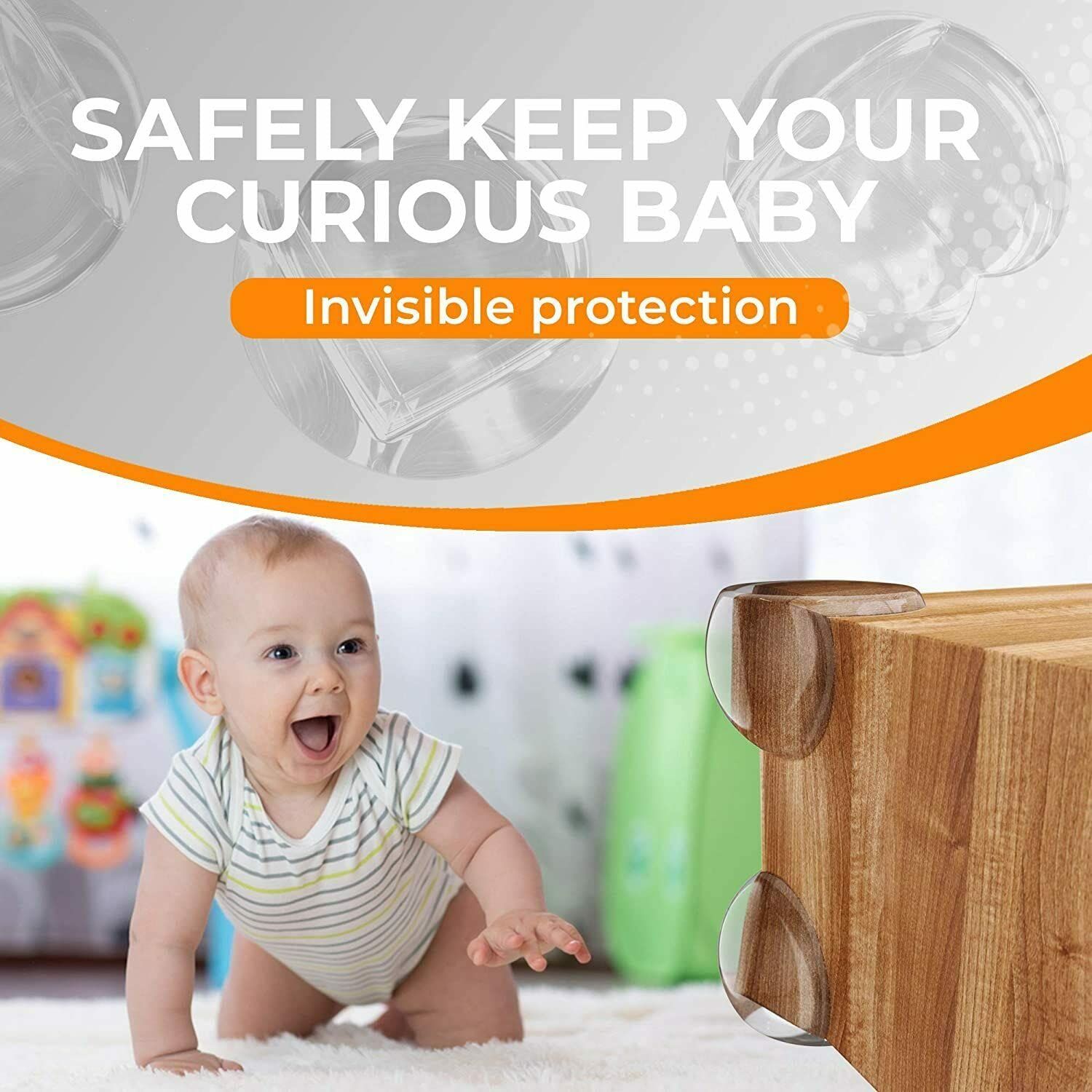 10 PCS Edge Corner Protector, Baby Proofing Guards, Clear Soft Silicone Bumper with Strong Adhesive Child Safety Edge — image 3