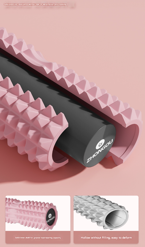 Pink High-Density 3D Trigger Point Foam Roller - Solid Core Massager for Deep Tissue Muscle Recovery & Yoga โ image 5