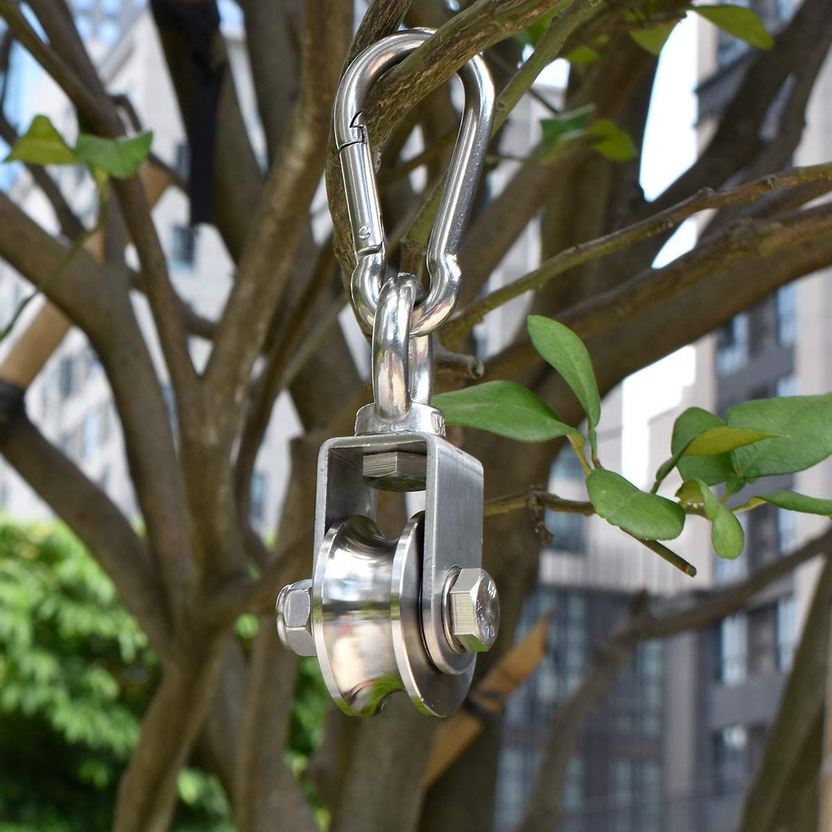 Pulley Wheel 304 Stainless Steel, U Type Duplex Bearing Rope Pulley Cable Pulley Roller for Pulley System, Gym Loading 400lbs — image 3