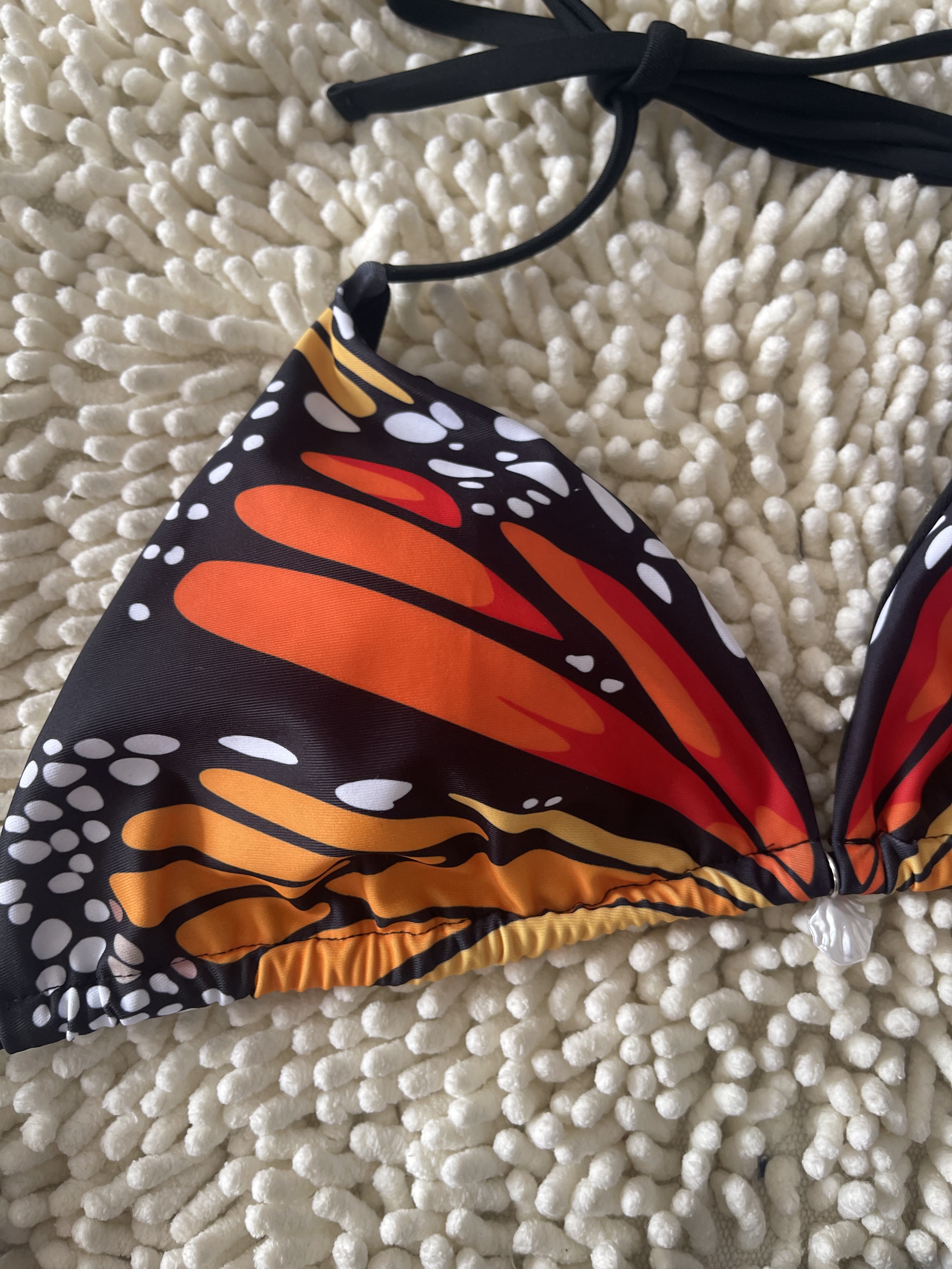 Butterfly Print Bikini 2026 New Creative Design Deep V Sexy Swimsuit Size XL — image 6
