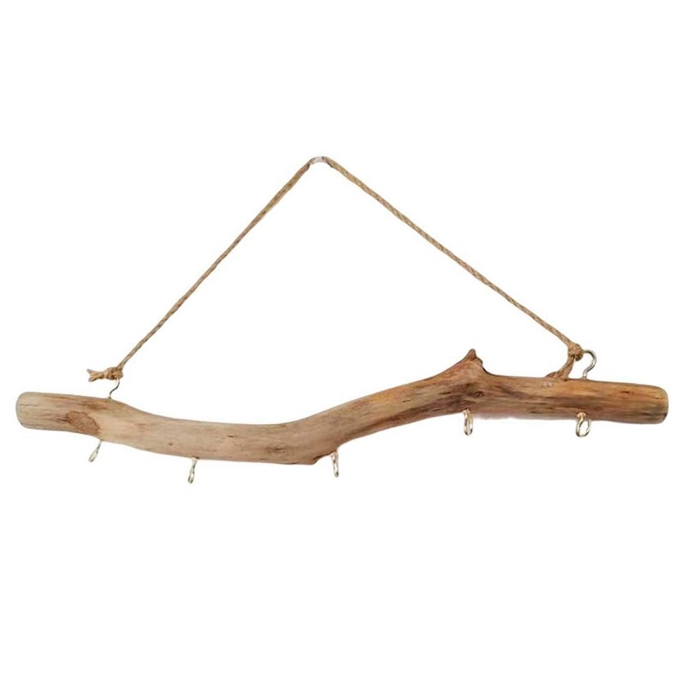 Wooden Hook Driftwood Hook Vintage Decor Supplies Easy to Use Branch Hanger Holder for Entryway Smal Wood Color Wood