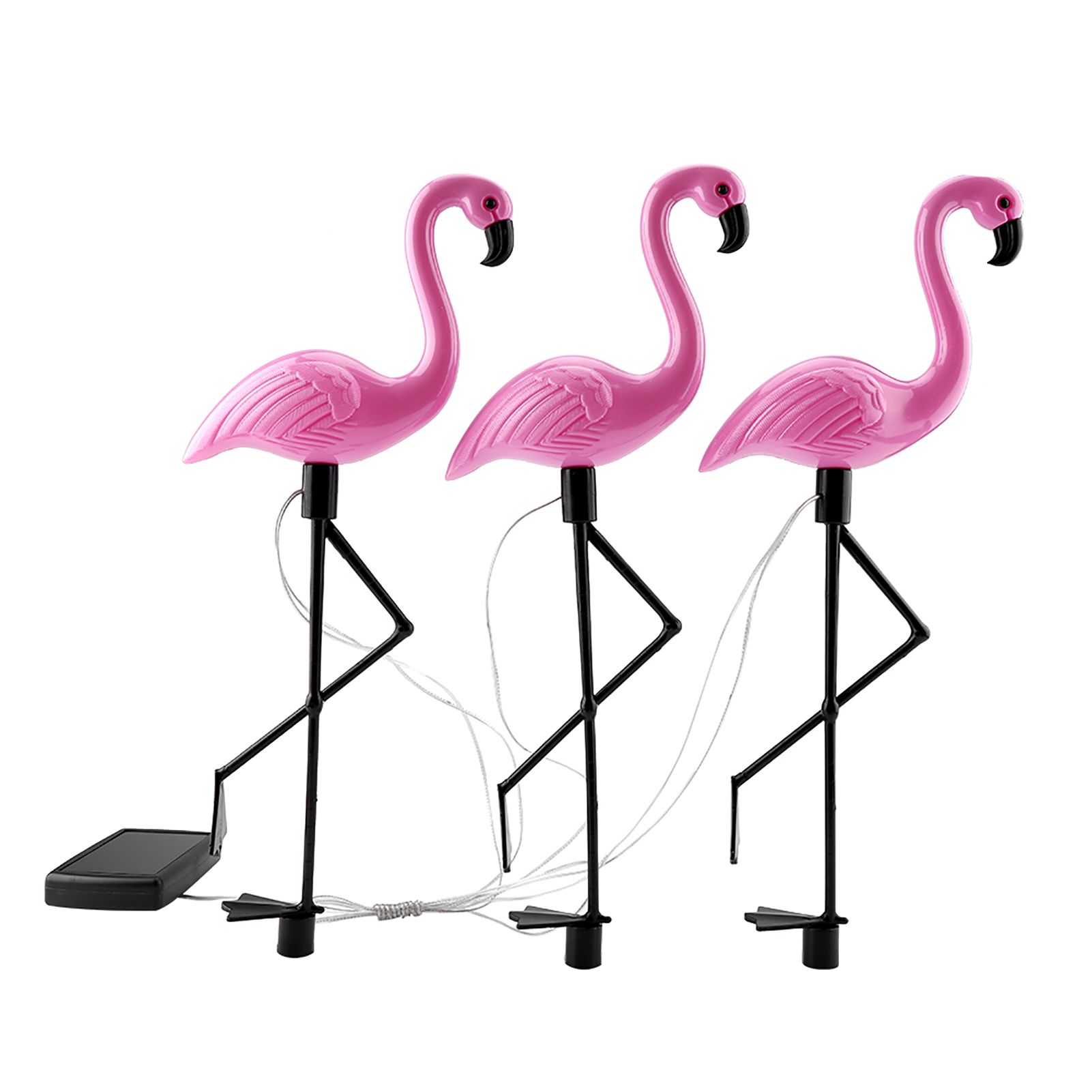3 In 1 LED Flamingo Solar Power Light for Outdoor Waterproof Yard Garden Lawn Lamp — image 2
