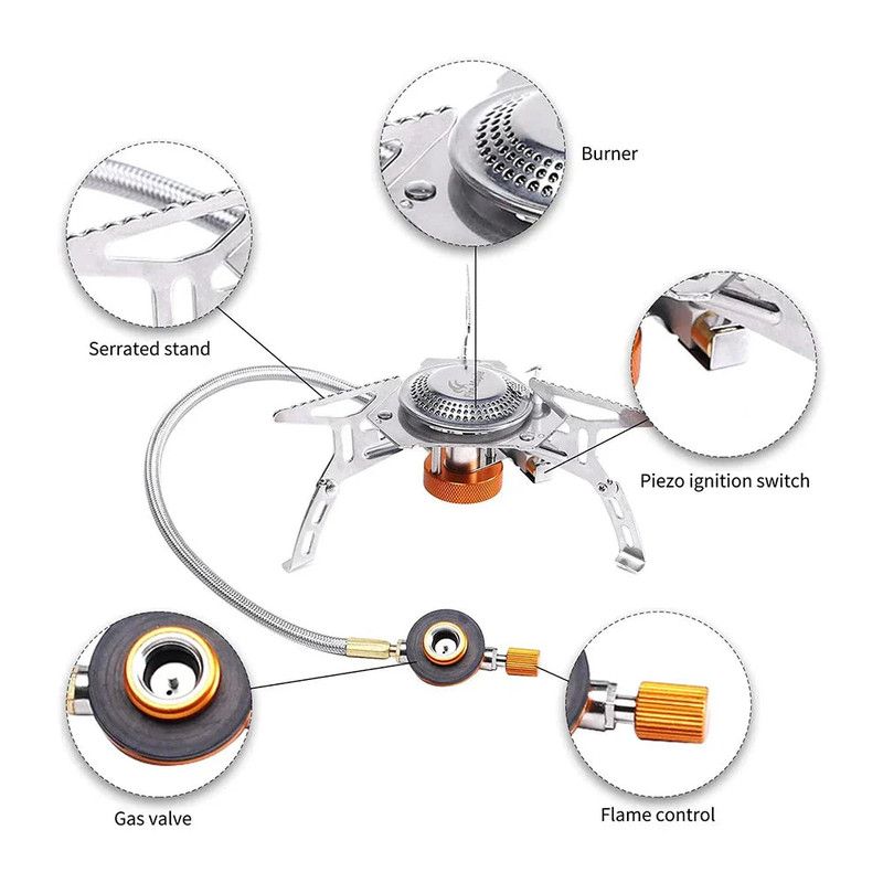 Portable Split Gas Stove Silver — image 6