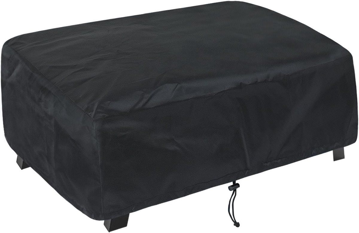 Universal Flat Top Griddle Cover Black, Drawstring Secure Fit Outdoor BBQ Griddle Dust Protector, UV & Weather Resistant, 57 × 48 × 23 cm