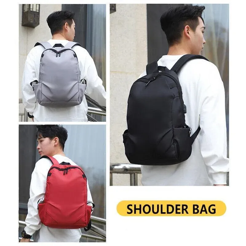 Mens Backpack Large Capacity Waterproof Schoolbag Laptop Work Travel Bag - Black โ image 5