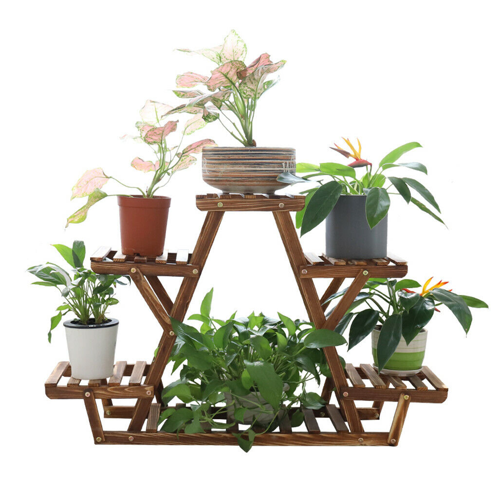 Upgraded Thick Wood Indoor Plant Stand with Flower Planter Shelves โ image 4