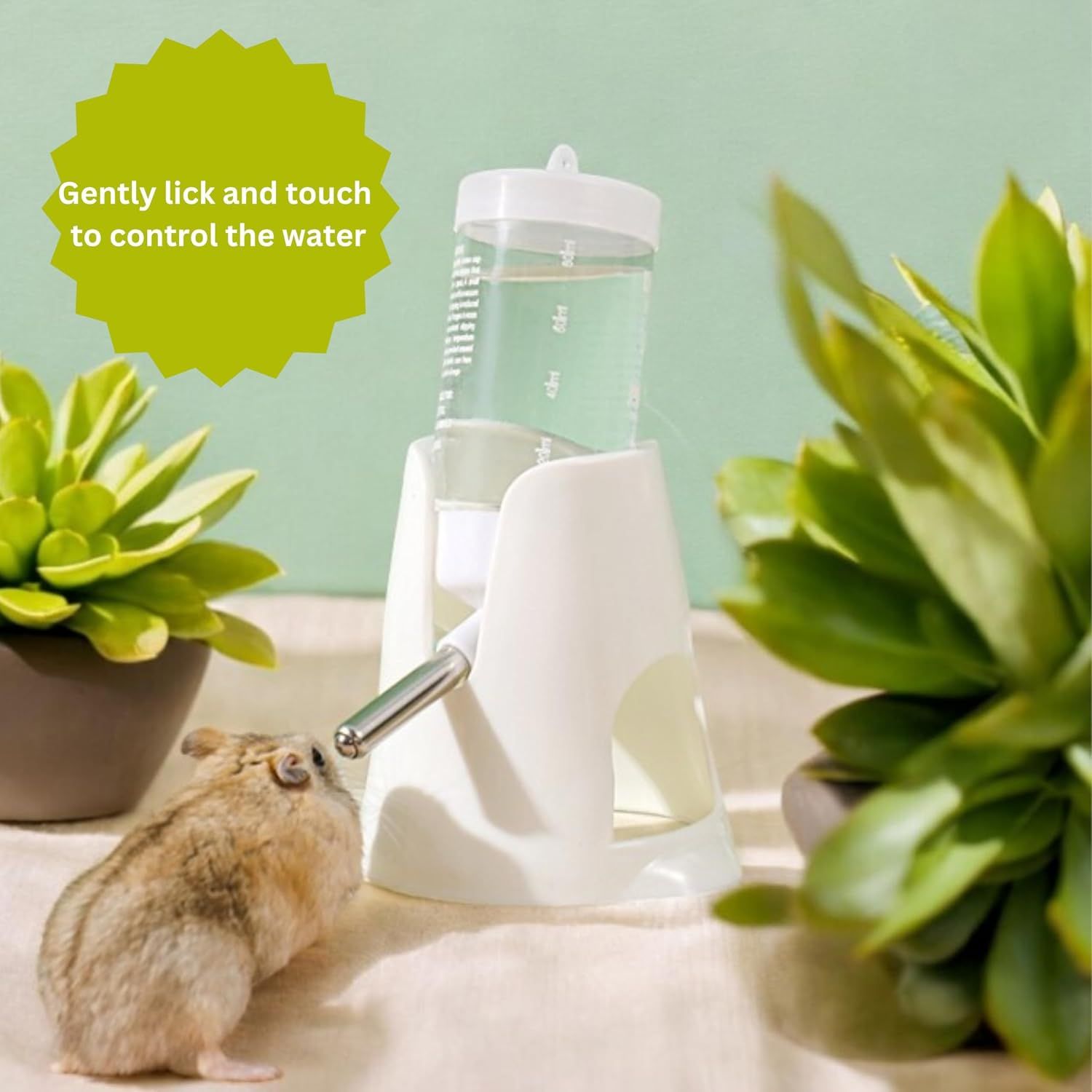 1 Piece Hamster Water Bottle 3 in 1 with Food Bowl, 80 ml โ image 4