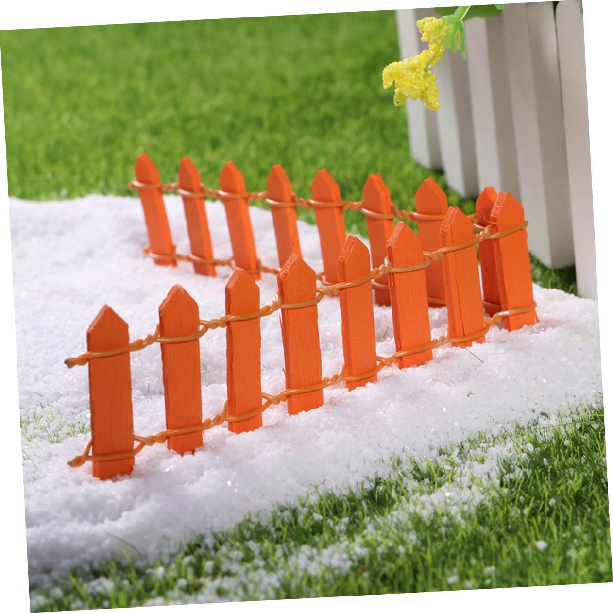 Christmas Decorations Garden Border Fence Miniature Christmas Trees Fence Accessories Nativity Decor Wood Picket Christmas โ image 2