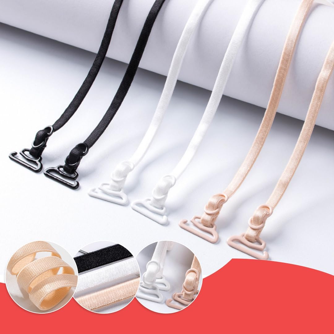 24 Pieces Clear Bra Straps, Invisible Adjustable Bra Strap Non-Slip Bra Replacement Shoulder Straps, 8 Pieces Clear Bra Strap Clips+16 Pieces Bra Straps for โ image 6