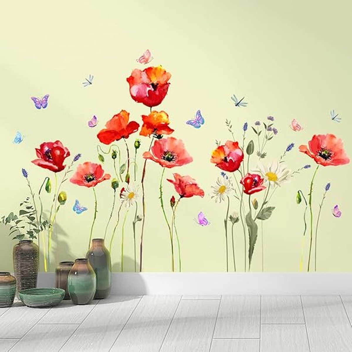 Wall sticker - flowers - Reusable / repositionable - Children's room - Boys - girls - Home decor - Colorful Wall Sticker - for living room baby rooms bedroom — image 4
