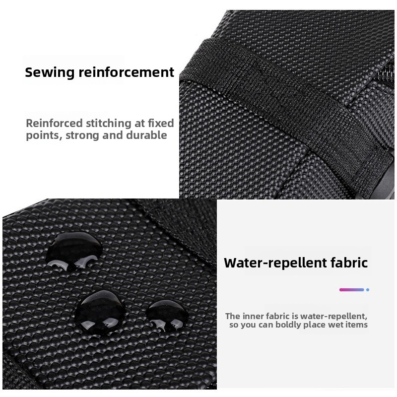 Black Water Resistant Bicycle Saddle Bag Under Seat Wedge Pack with Reflective Strip and Quick Release Strap for MTB Road Bikes โ image 5