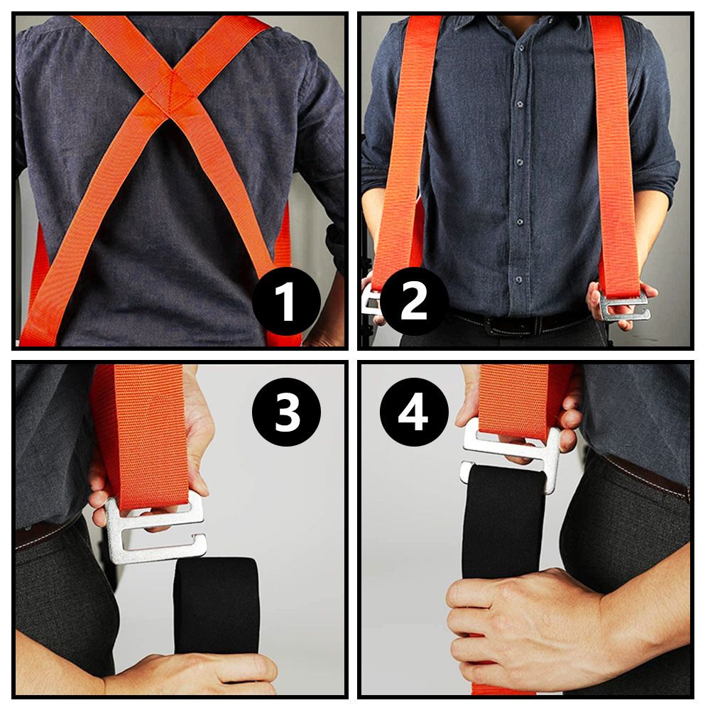 Moving Straps 2-Person Lifting Straps for Moving Furniture, Appliances, Mattresses or Any Item up to 800 lbs Orange โ image 3