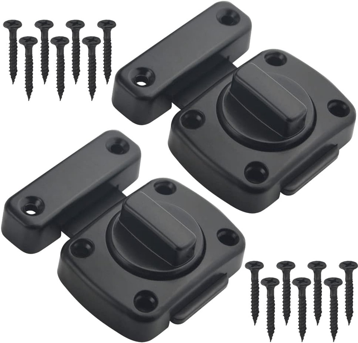 2 pieces - Door locks - swing door locks - zinc alloy door locks - bathroom door lock - security lock - door bolt - for home security, bathroom, bedroom