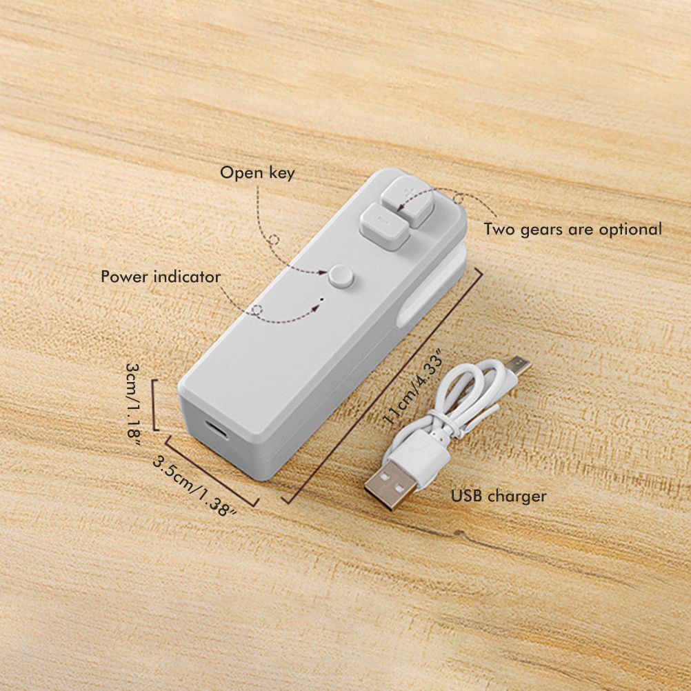 Mini Bag Sealer Rechargeable Heat Sealer Food Bag Sealer for Food Storage Portable 2 in 1 Sealer and Cutter for Plastic Bags — image 2