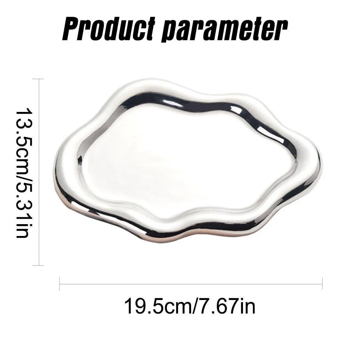2PCS Luxury Ceramic Jewelry Display Tray Organizer Plate Storage Large Decor — image 3