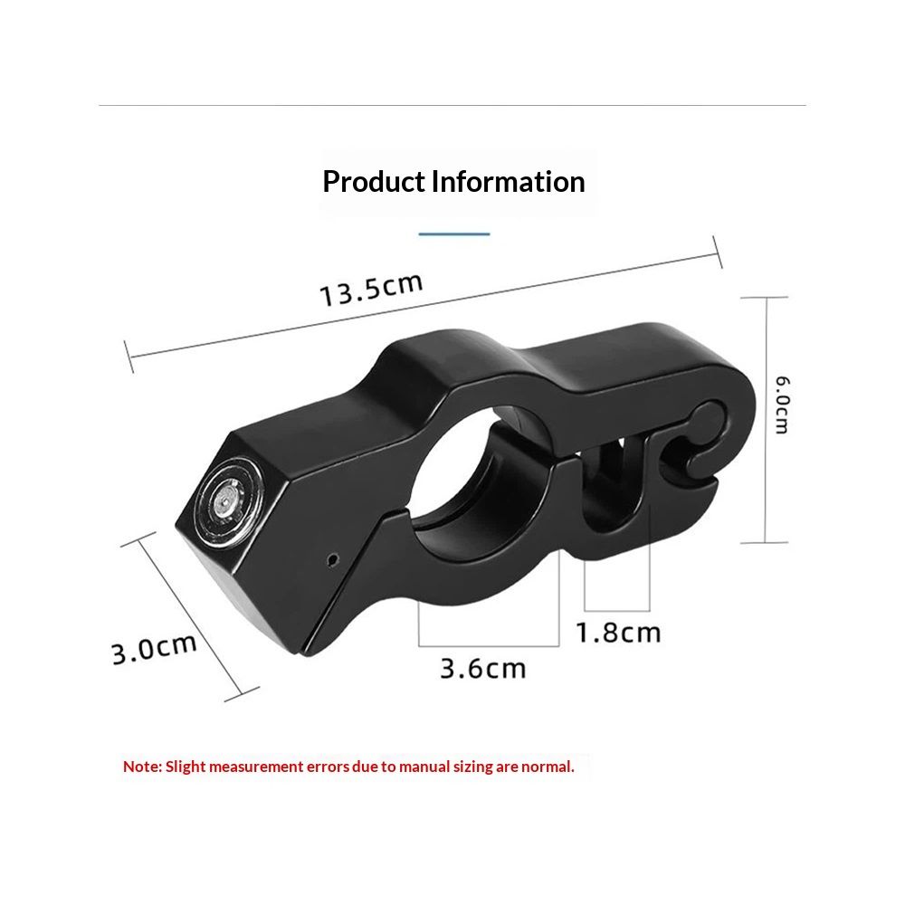Lock Motorcycle, Heavy Duty Anti Theft Adjustable Bike Handlebar Lock with 2 Keys Protect Your Motorcycle (black) โ image 5