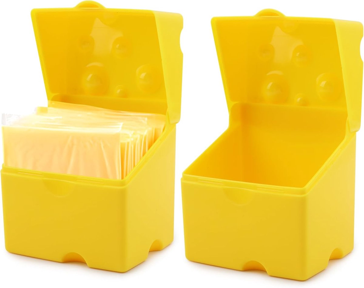 2-Pack Cheese Storage Boxes with Lids - For Sliced & Grated Cheese in the Fridge - Dishwasher Safe โ image 2