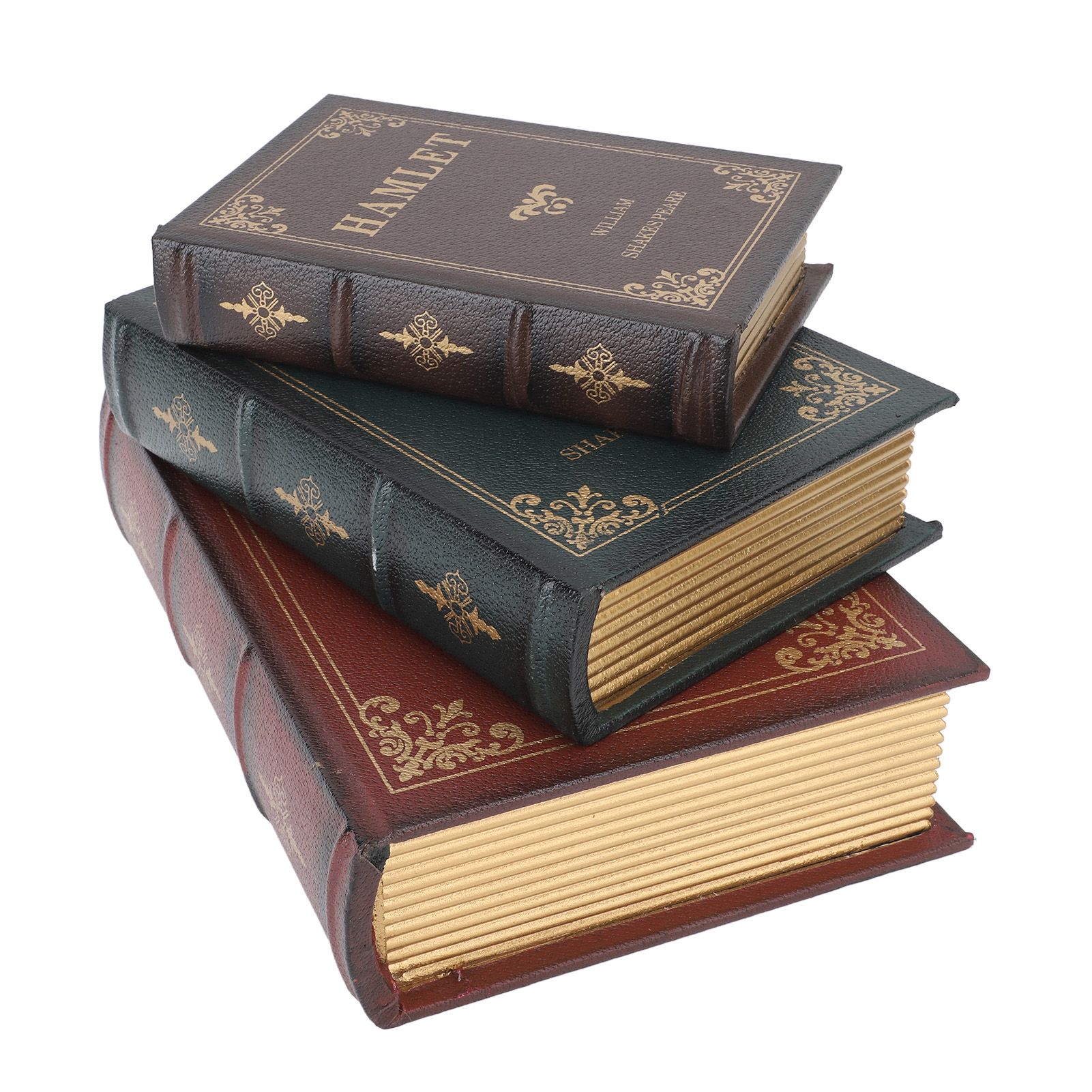 Decorative Vintage Book Shaped Trinket Storage Box Decorative Book Boxes for Office Model Photo Prop Green — image 5