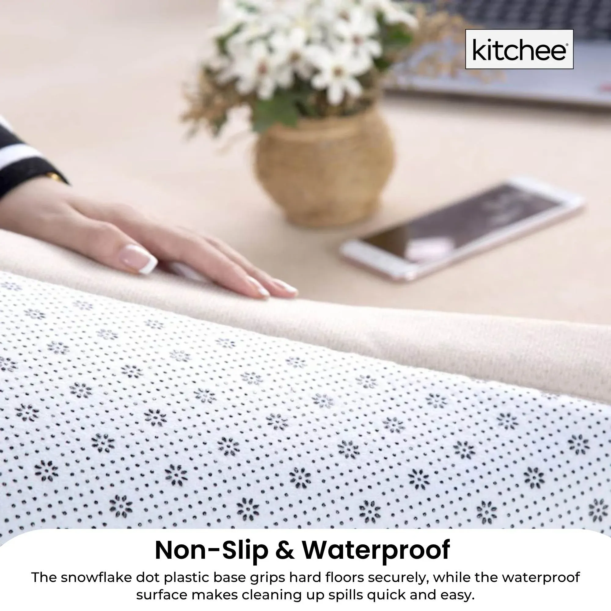 Kitchee Foam Floor Mat 200x200cm - Padded Thick Soft Tatami Style Rug Grey — image 2