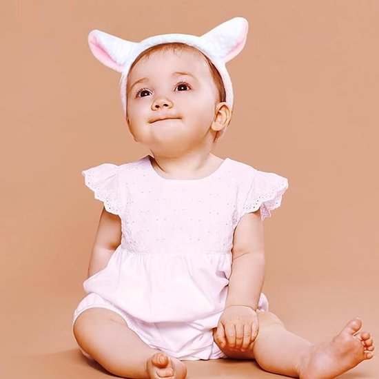 2-Piece Animal Headbands - With Sheep Ears - Cute Headbands for Adults and Kids to Role Play - White and Pink Sheep Costume Accessories — image 4