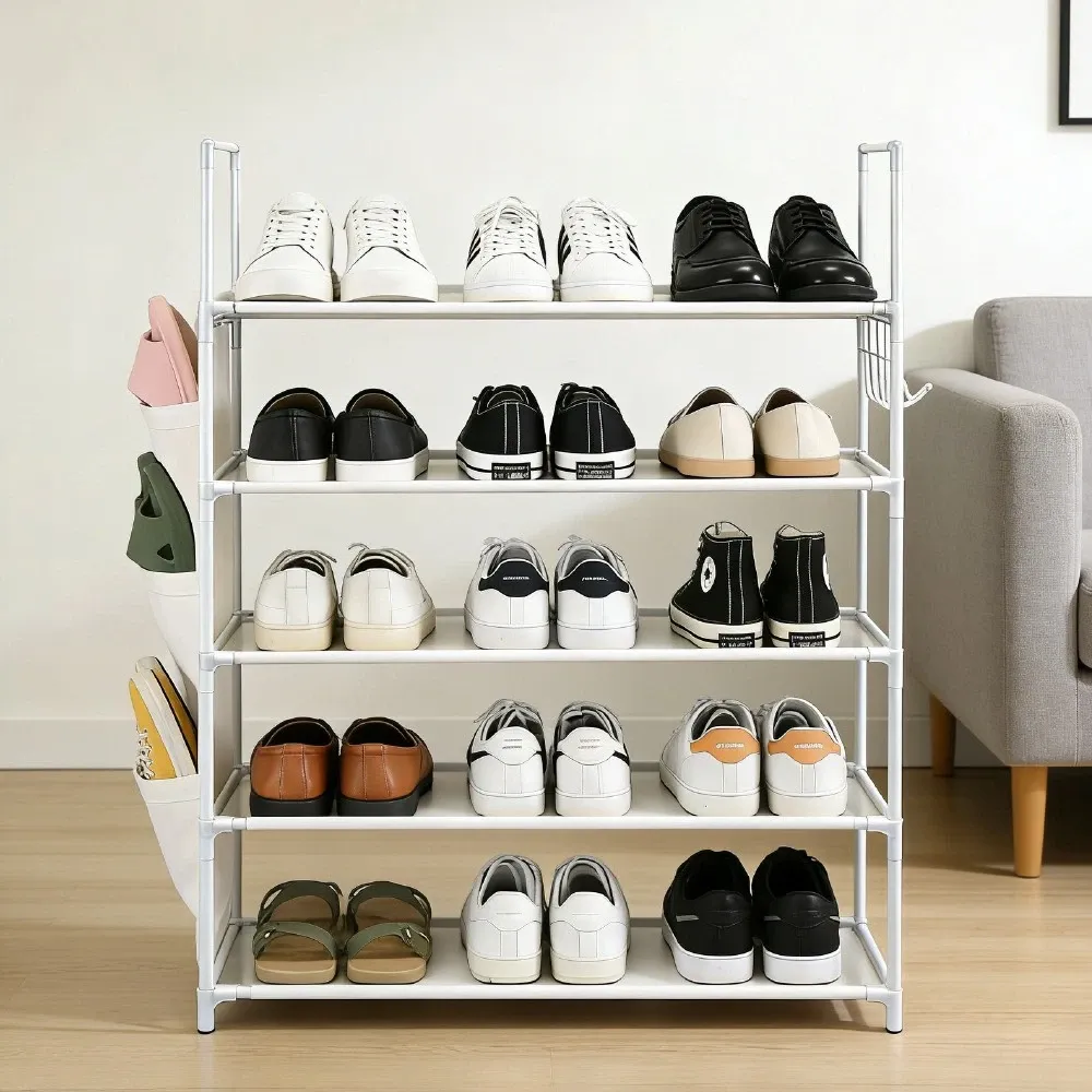 SEDY 5-Tier Shoe Rack Storage Organizer Shelf for 20–25 Pairs Bedroom Garage — image 6