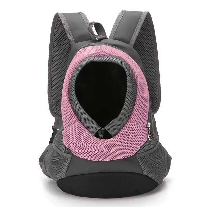 Ventilated Small Pet Carrier Backpack – Hands-Free Nylon Travel Bag with Adjustable Head Opening and Side Pockets, Ideal for Walking, Hiking and Daily Outings