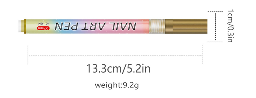 Purple 0.7mm Nail Art Doodle Pen 12 Sticks- Single Color Acrylic Marker for Nail Design, No-Bake — image 2