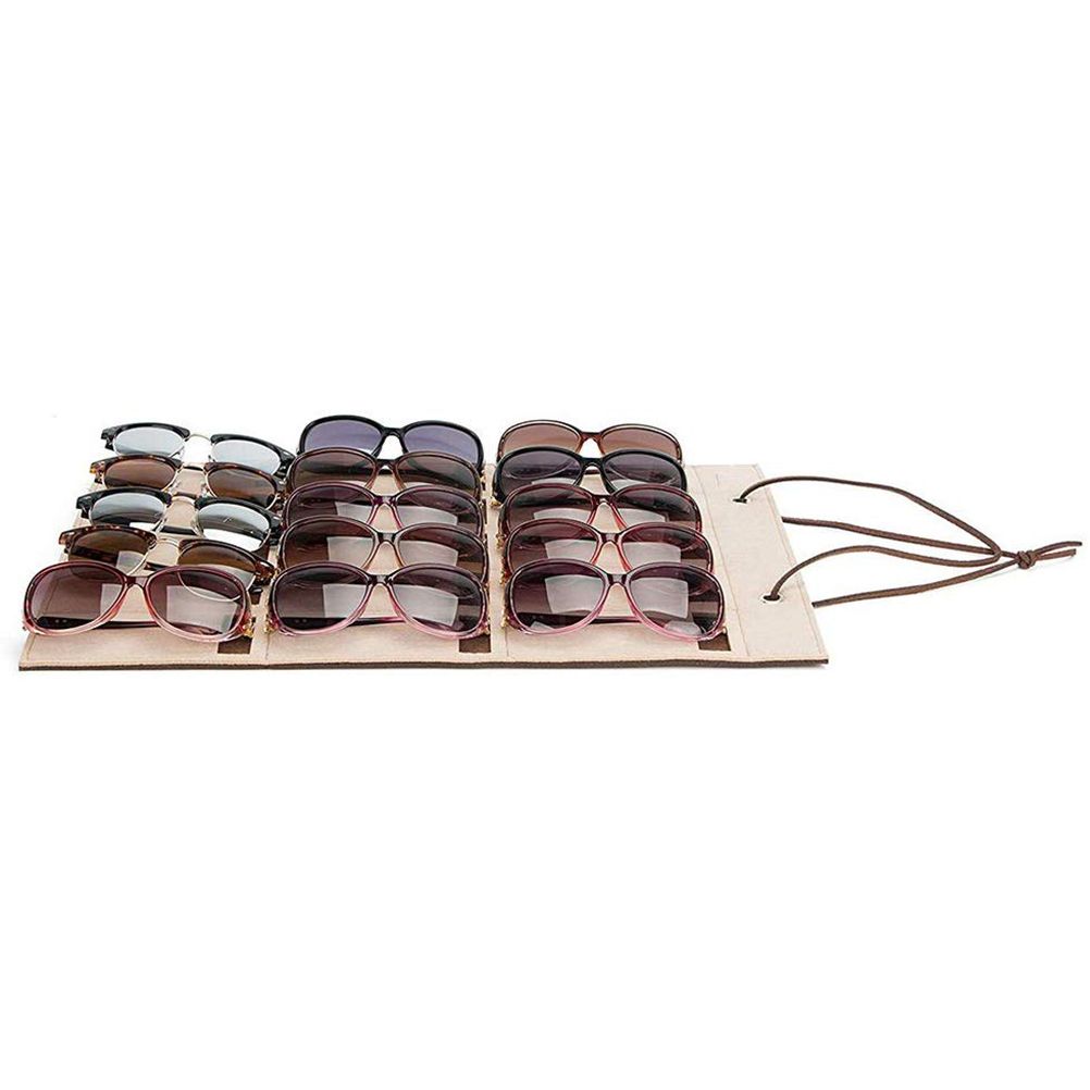 Hanging Sunglasses Organizer Wall Mounted 15 Slots Glasses Storage Organizer Holder — image 3
