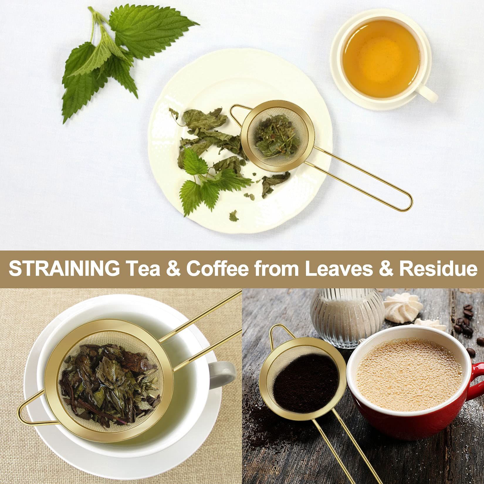 juice strainer,tea strainer, Effective Cone Shaped Cocktail Strainer For Cocktails, Easy Clean, Long Handle โ image 3