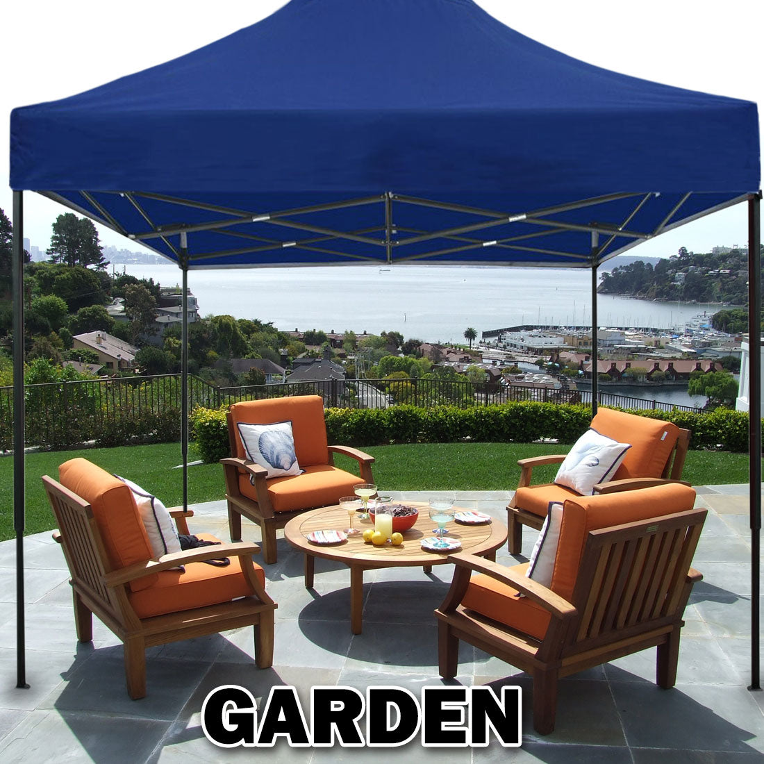 3x3m Pop Up Gazebo Outdoor Tent Folding Marquee Party Camping Market Canopy - blue — image 4
