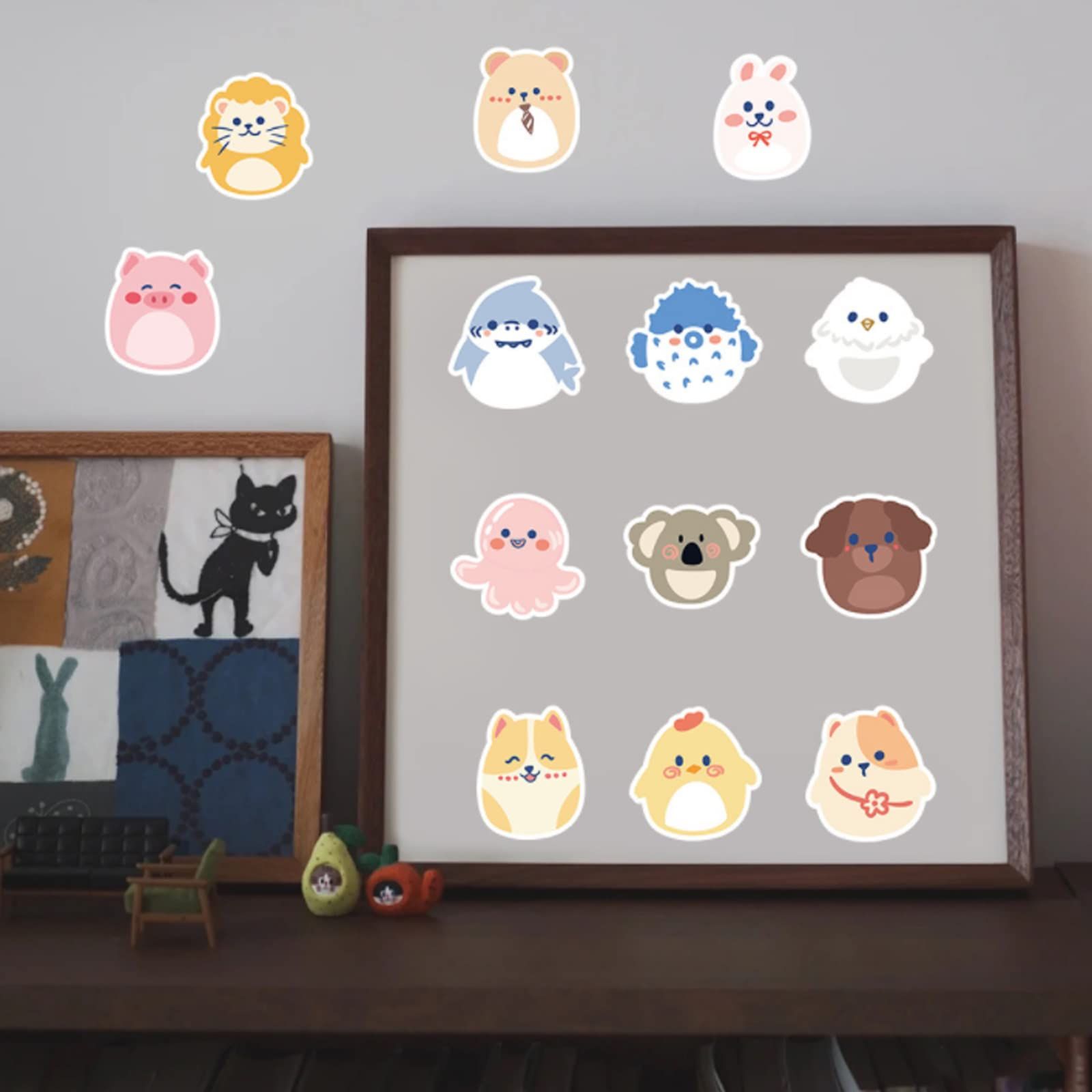 60Pcs Cartoon Animals Stickers for Kids Water Bottle Laptop Bicycle Luggage Guitar DIY Art Decal Patches Skateboard Waterproof โ image 5