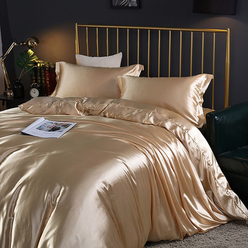 Shurui Silk Four Piece Set 150x200cm 2.0 meters bed sheets [quilt cover 220x 240cm] — image 5