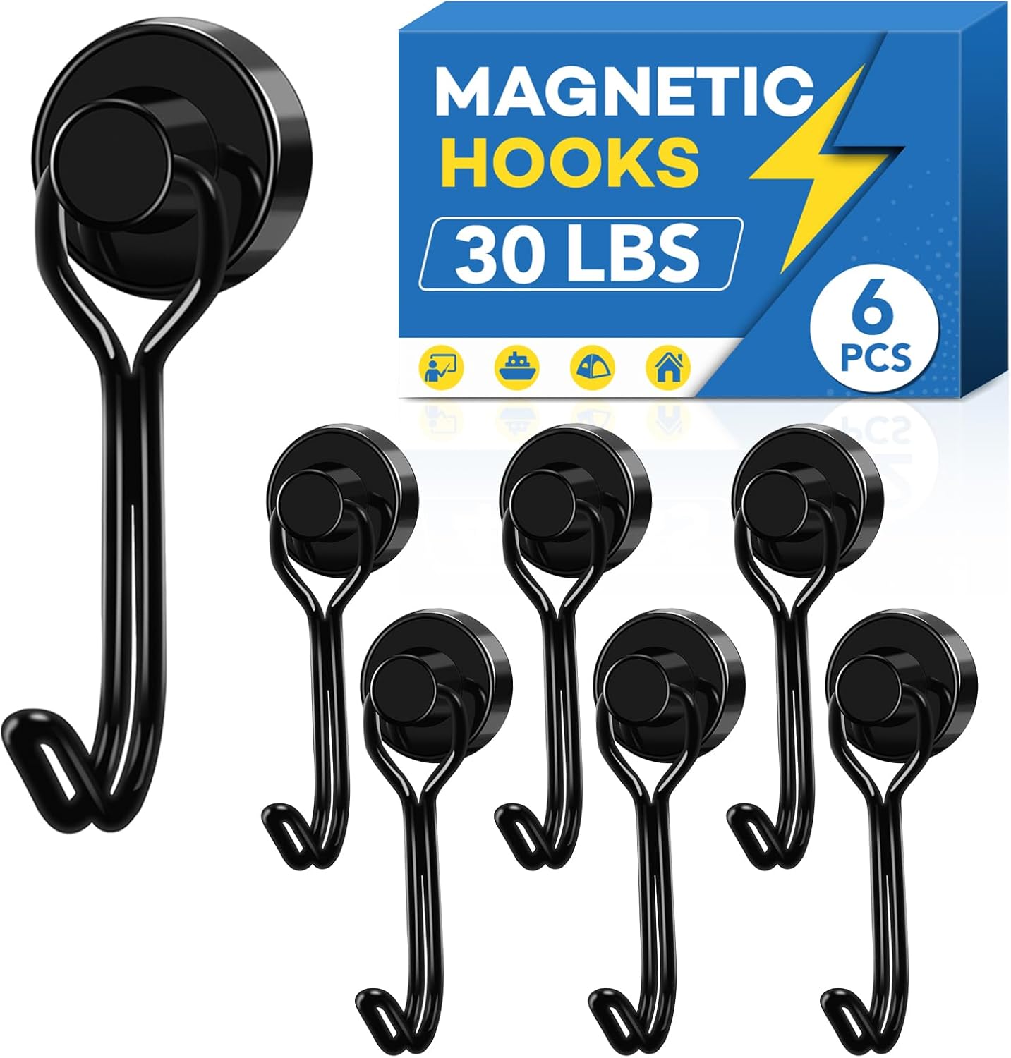 Hooks, 30lbs+ Magnetic Magnet Hook 2026 Cruise Cabin Ship Essentials Heavy Duty Strong Refrigerator Fridge Hanging for Classroom Beach Vacation Kitchen Grills