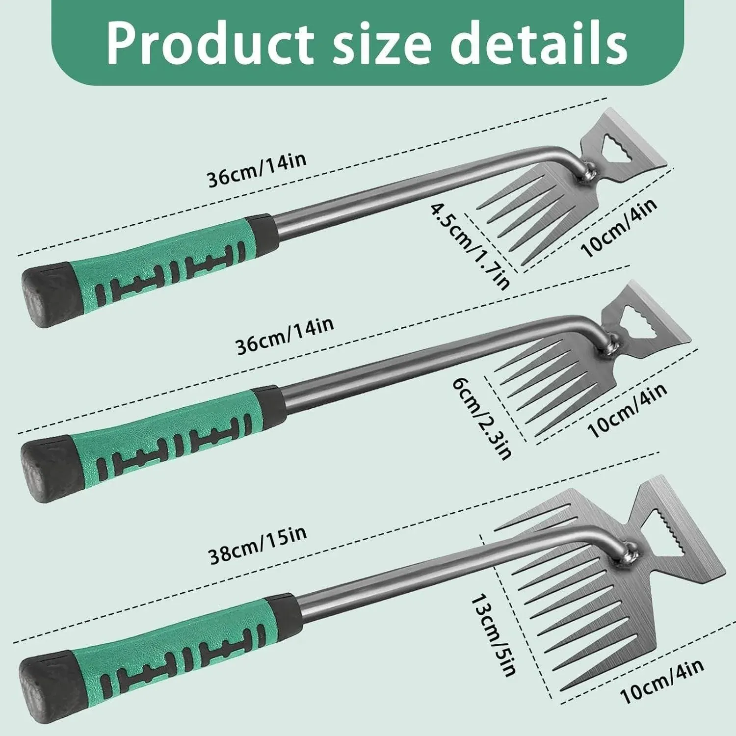 Garden Weeding Digging Tool Farm Household Hoe Durable Handheld Weeder Artifact - 11 teeth — image 4