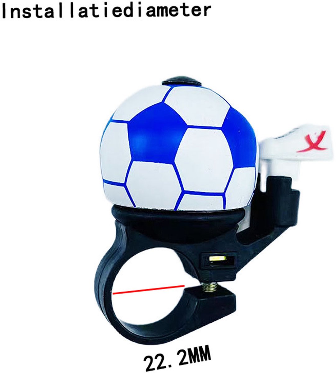 Bicycle bell - Blue Football bicycle bell - Bicycle horn - Children's bicycle bell - Bicycle horn - Blue — image 2