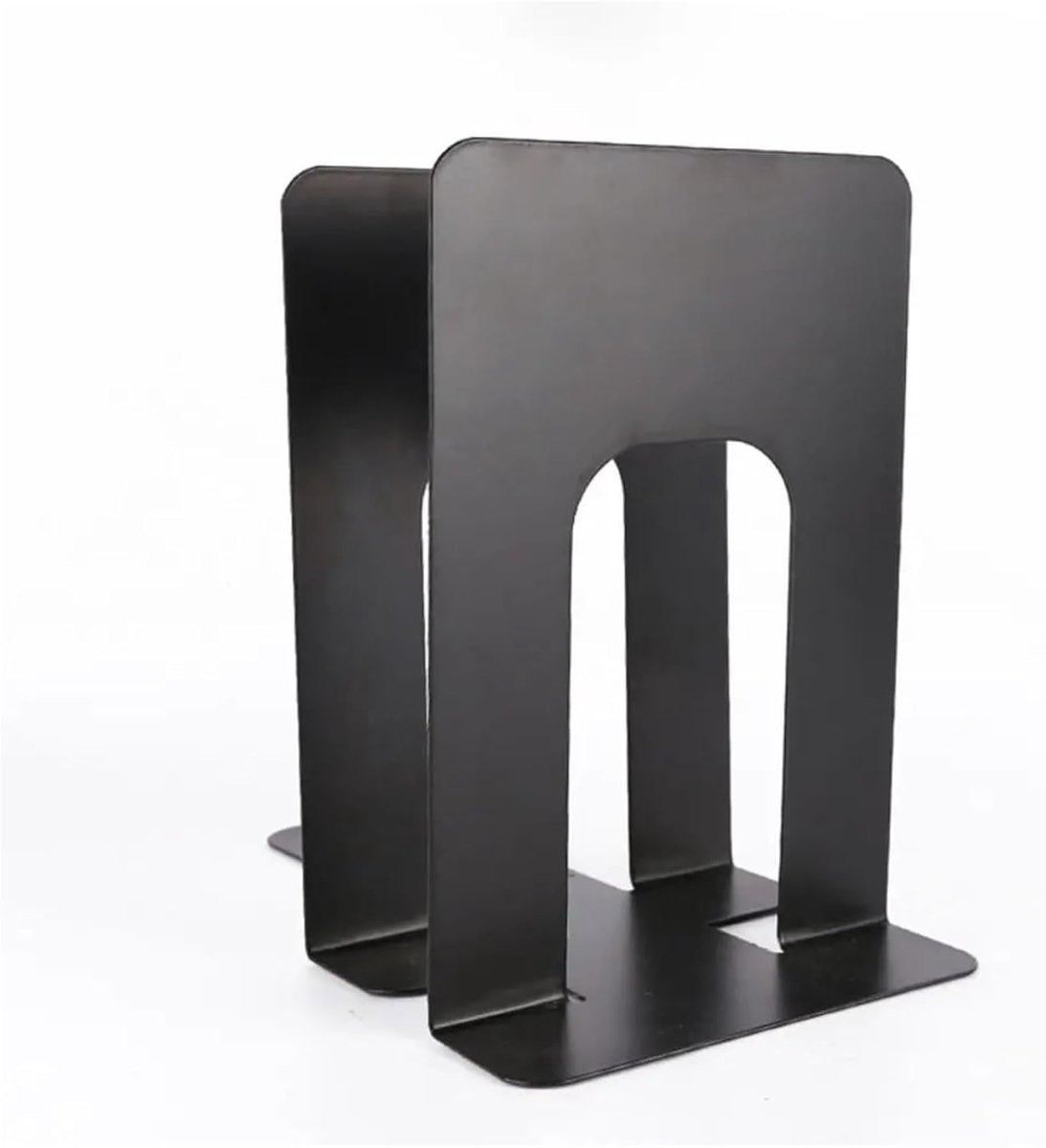 Bookends - Metal - Iron Bookshelves - Can be used to support books and organize your desk - 130mm * 150mm * 165mm - Black — image 4