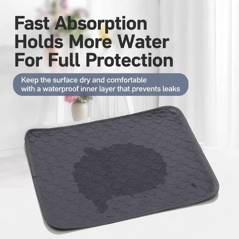 2pcs Grey Pet Pad, Size L (70 × 50cm) — image 4