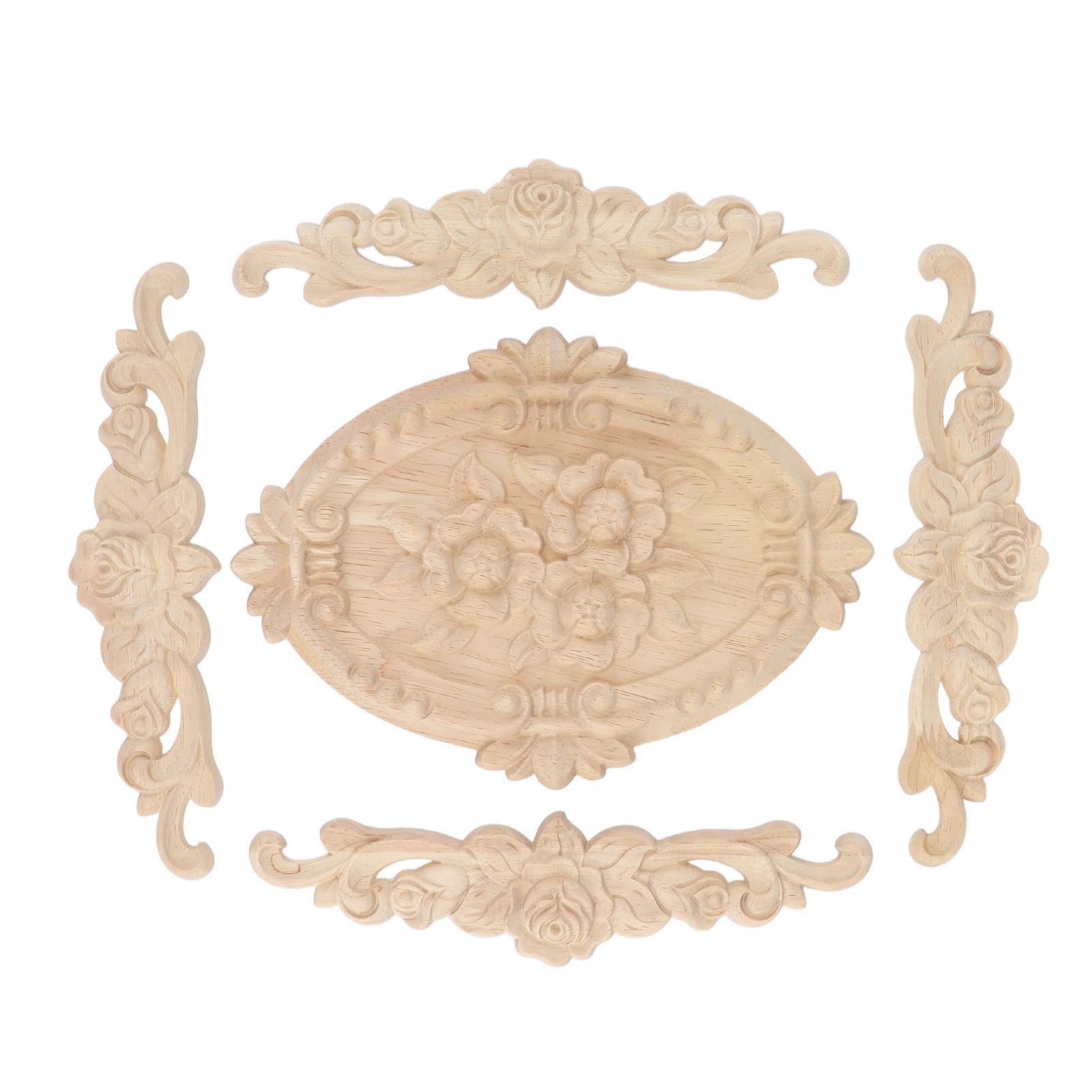 Wood Appliques European Style Exquisite Appearance Decorative Wood Carved Corner Onlay for Cabinet Door Decoration — image 6