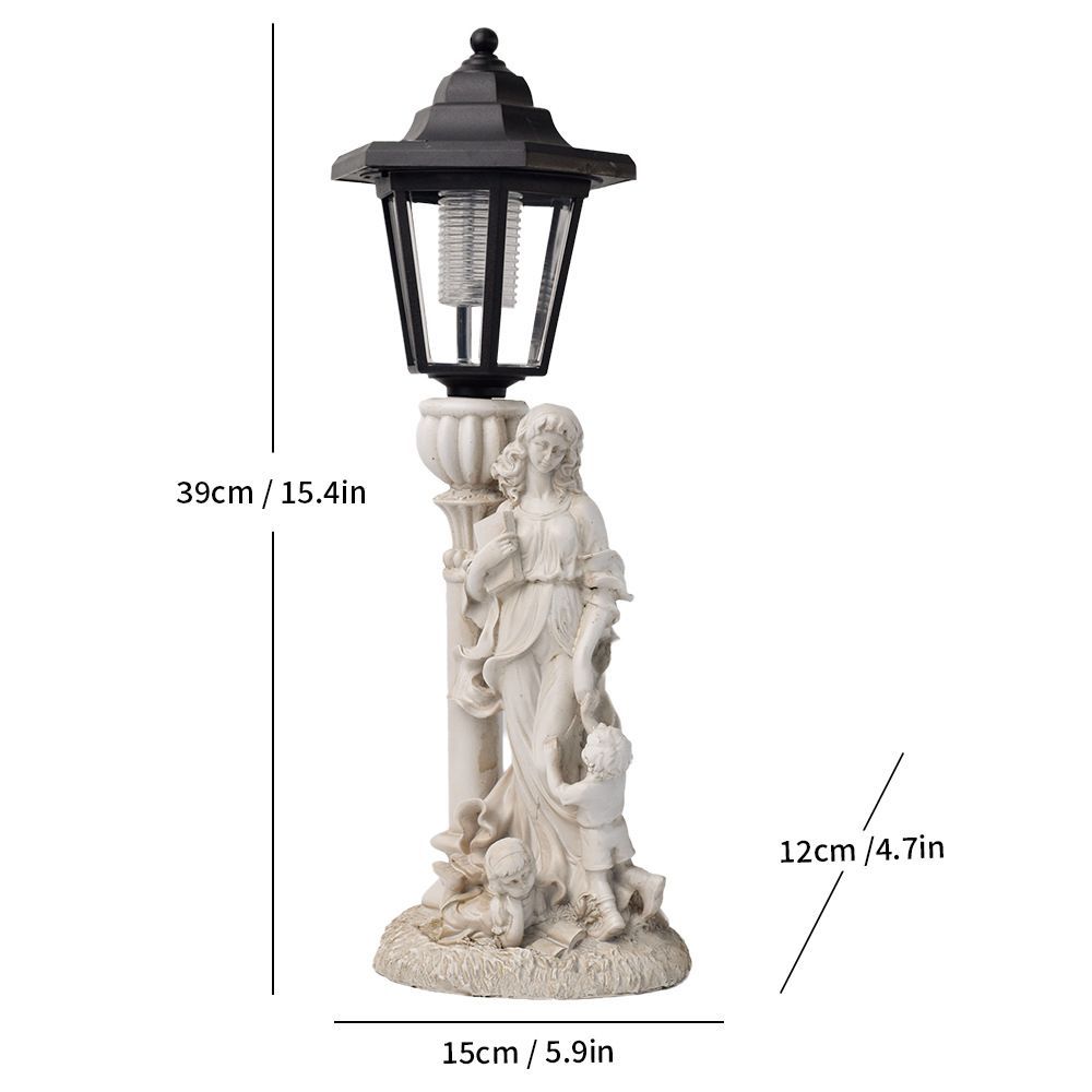Resin Hummingbird Solar Lamp Outdoor Garden Sculpture Couple Hummingbird - Multi-color - Size 31 — image 2