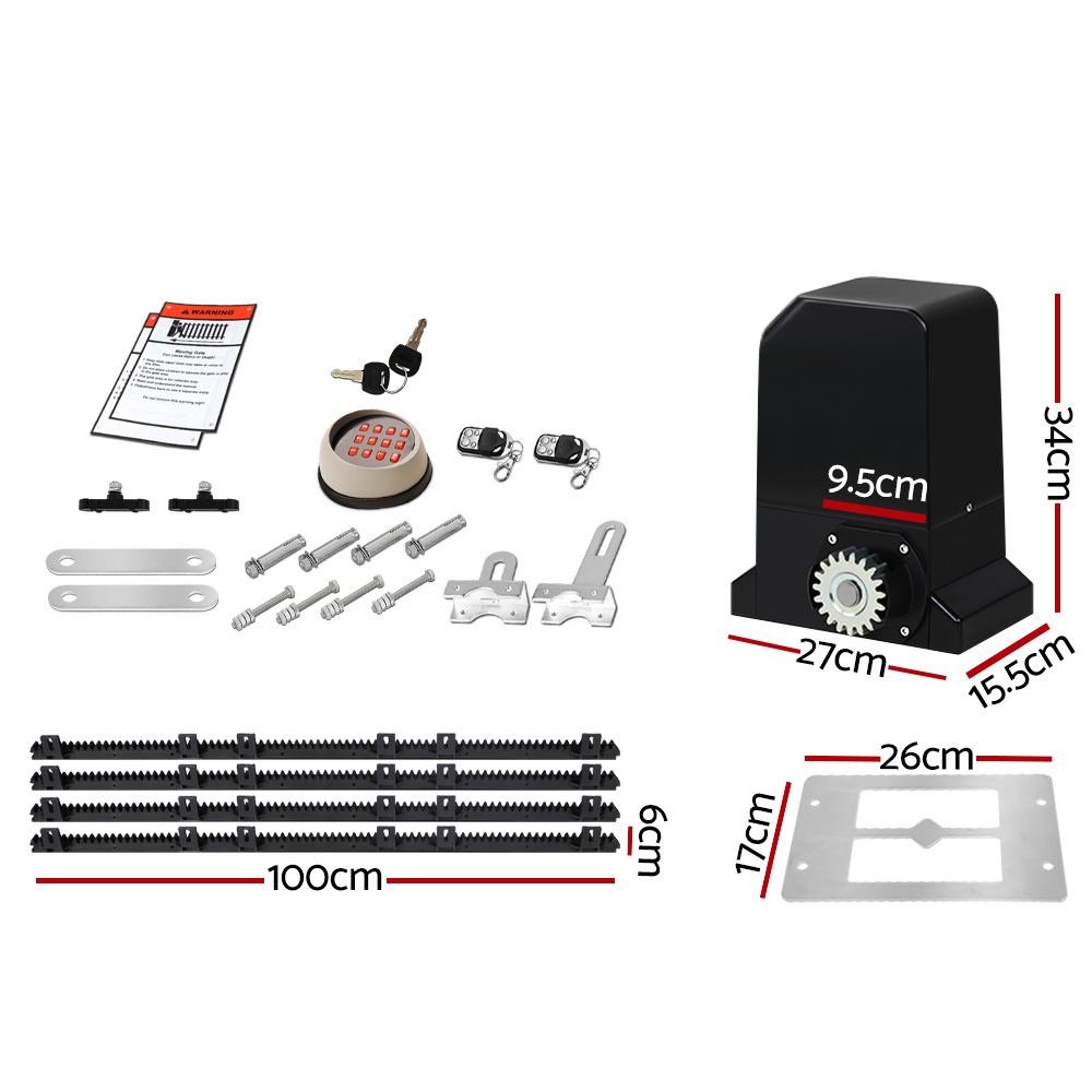 LockMaster Automatic Sliding Gate Opener Kit Keypad 4M 1000KG โ image 2