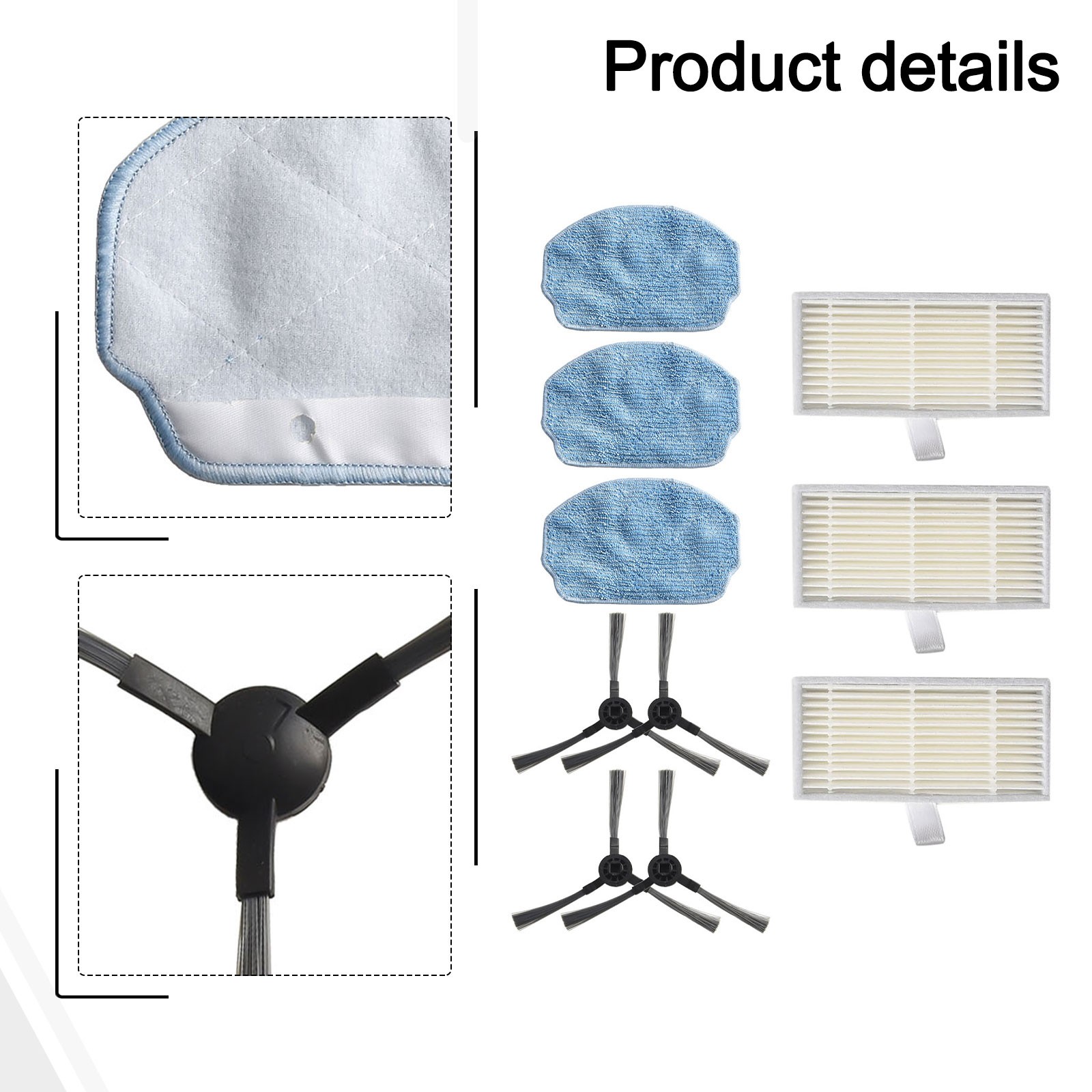 For Nedis WIFIVCB01 Vacuum Cleaner Parts Side Brush Filter Mop Cloth Side Bag Accessories Aspiradoras Para El Hogar Robot — image 4