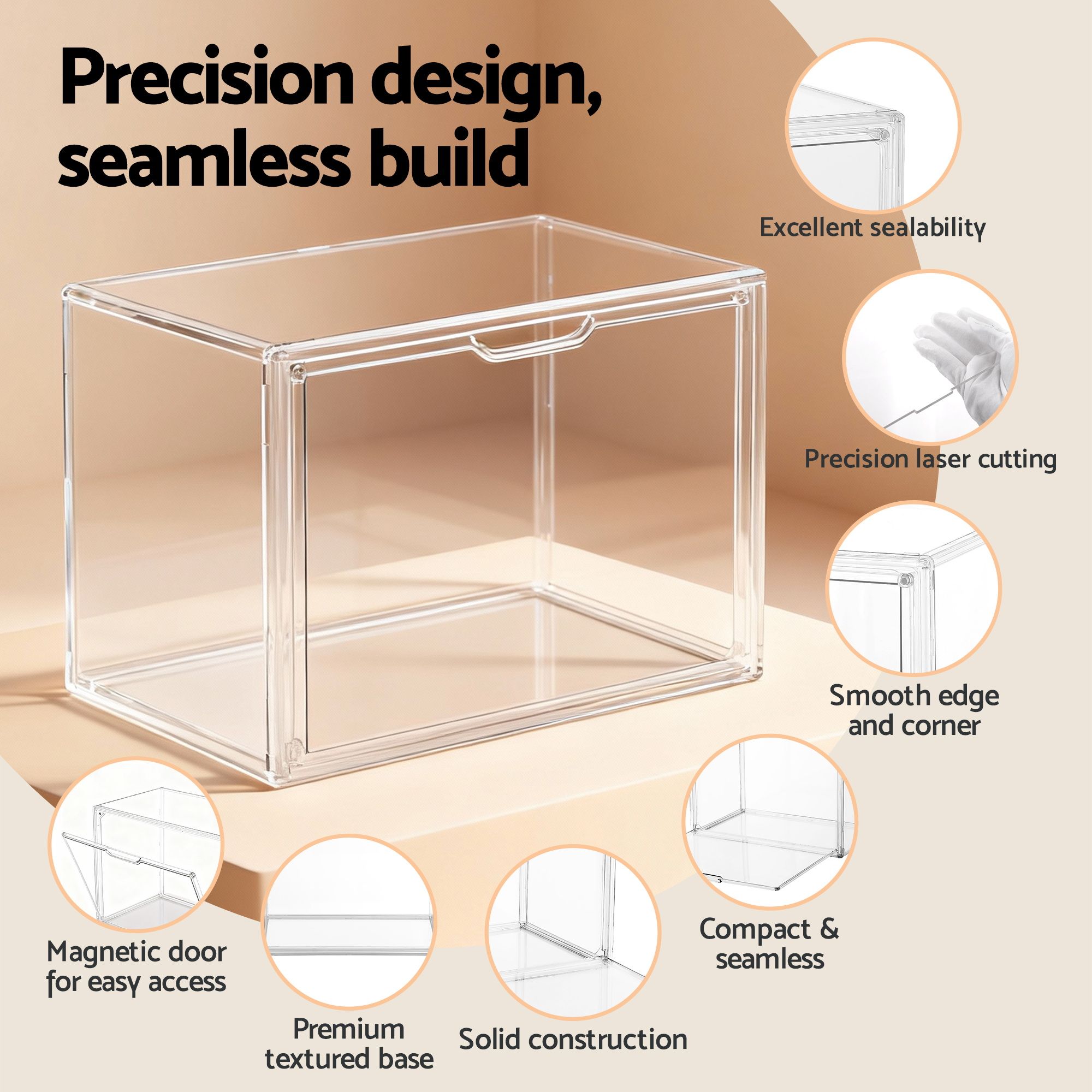 Artiss Clear Acrylic Display Case Box 2 Pack For Toys 54cm — image 5