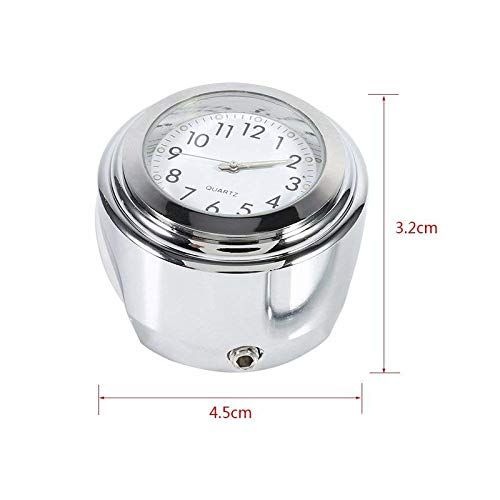 Motorcycle Handlebar Mount Clock,7/8 1" Waterproof Handlebar Dial Clock Watch ,Motorcycle Handlebar Clock & Thermometer — image 5