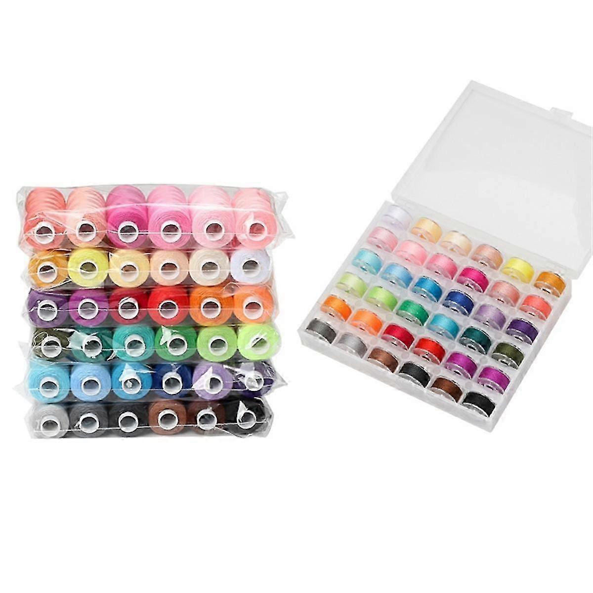 Pre-Wound Sewing Machine Thread Set 72 pcs 36 Colors Compatible 365 Meters Per Spool — image 5